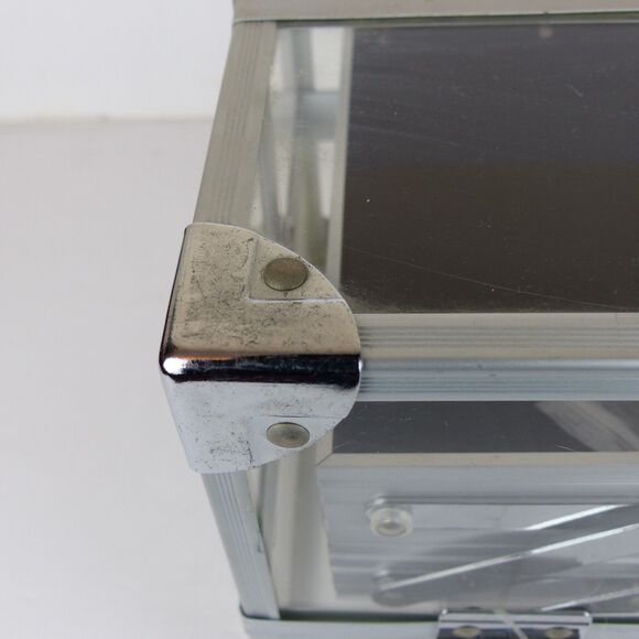 Clear Acrylic Expandable Organizer Case Makeup Craft Jewelry Storage Box w Keys - Picture 4 of 13